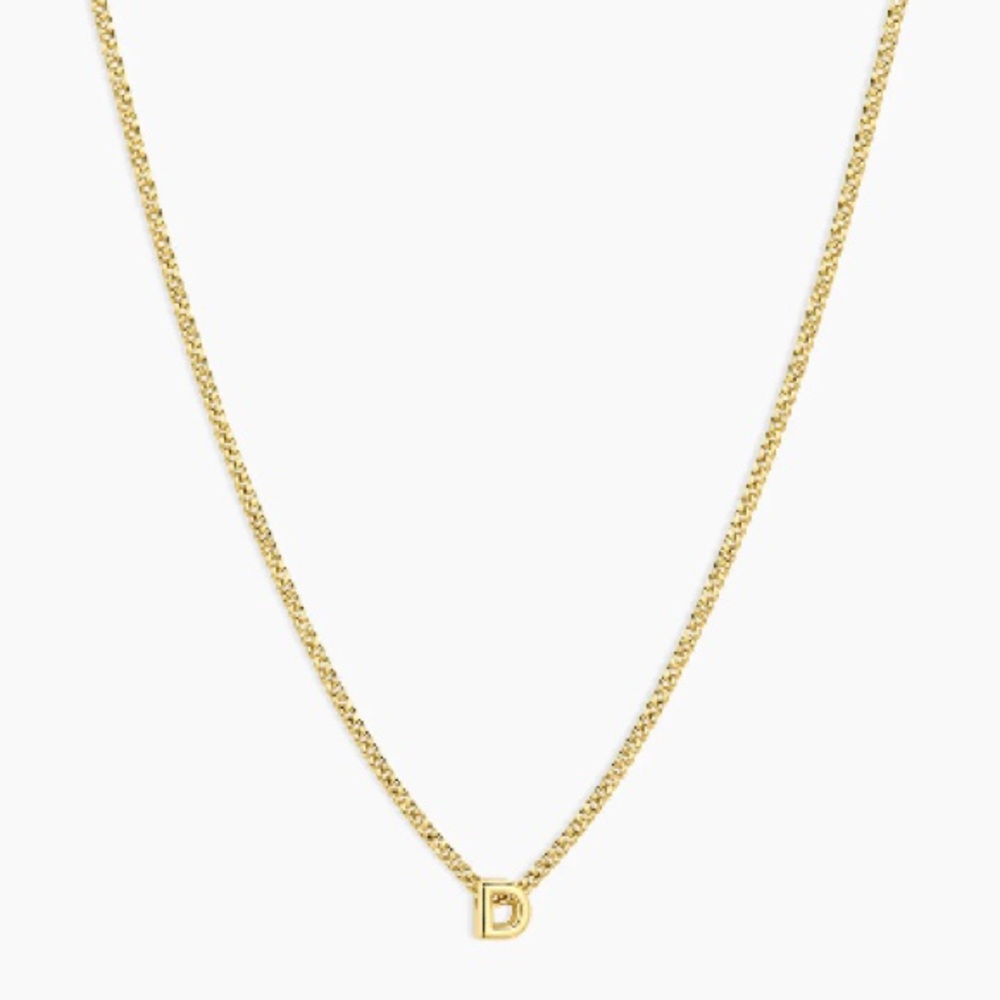 Gorjana Wilder Mini Alphabet Gold Letter D Necklace